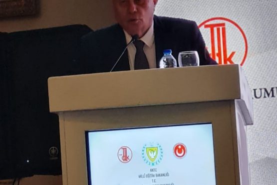 Enstitü Başkanımız Prof. Dr. Ahmet B. Ercilasun KKTC Edebiyat Öğretmenlerine Konferans Verdi