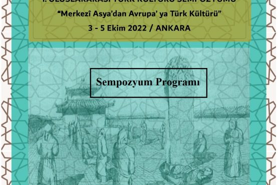 I. Uluslararası Türk Kültürü Araştırmaları Sempozyumu Programı